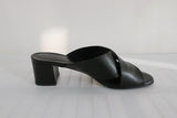 Tod's Crisscross Slide Sandals Black Leather Size 40 Mid-Heel Mules available at CelebrityOwned.com img_5