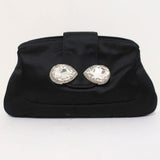 Tod's Evening Bag Black Crystal-Embellished Satin Mini Clutch available at CelebrityOwned.com img_3