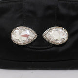 Tod's Evening Bag Black Crystal-Embellished Satin Mini Clutch available at CelebrityOwned.com img_4