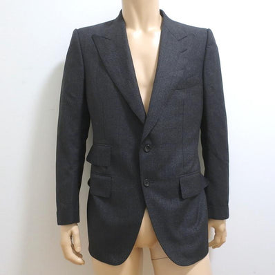 Tom Ford Suit Jacket Charcoal Wool Size 50 Two-Button Blazer available at CelebrityOwned.com img_1