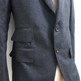 Tom Ford Suit Jacket Charcoal Wool Size 50 Two-Button Blazer available at CelebrityOwned.com img_4
