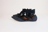 Tomas Maier Denim Lace-Up Flats Dark Blue Size 8.5 Ankle Wrap Pointed Toe NEW available at CelebrityOwned.com img_7