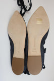 Tomas Maier Denim Lace-Up Flats Dark Blue Size 8.5 Ankle Wrap Pointed Toe NEW available at CelebrityOwned.com img_8
