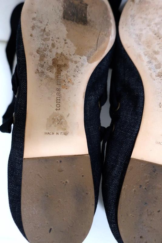 Tomas Maier Denim Lace-Up Flats Size 7.5 Pointed Toe available at CelebrityOwned.com img_10