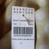 Tomas Maier Dress Yellow Printed Satin Size 6 Sleeveless Belted NEW available at CelebrityOwned.com img_10