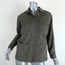 Topshop Distressed Utility Jacket Olive Cotton Size US 2