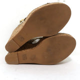 Tory Burch Cork Platform Wedge Sandals Cream Daisy Cutout Leather Size 6.5 available at CelebrityOwned.com img_10