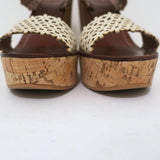Tory Burch Cork Platform Wedge Sandals Cream Daisy Cutout Leather Size 6.5 available at CelebrityOwned.com img_4