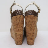 Tory Burch Cork Platform Wedge Sandals Cream Daisy Cutout Leather Size 6.5 available at CelebrityOwned.com img_7