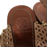 Tory Burch Cork Platform Wedge Sandals Cream Daisy Cutout Leather Size 6.5 available at CelebrityOwned.com img_8