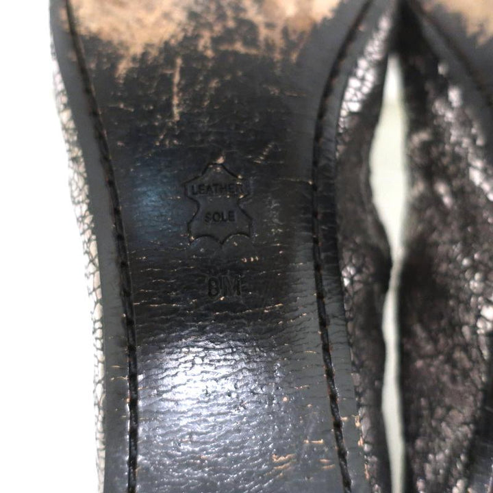 Tory Burch Scrunch Ballet Flats Amelia Crystal-Embellished Silver Leather Size 8 available at CelebrityOwned.com img_11