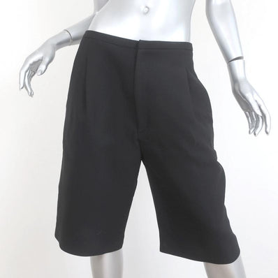 Toteme Bermuda Shorts Lluc Black Pleated Twill Size Medium NEW available at CelebrityOwned.com img_1