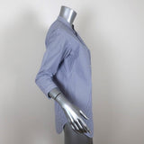Trouve Striped Shirt Blue/White Cotton Size Extra Small Long Sleeve Tunic Top available at CelebrityOwned.com img_3