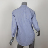 Trouve Striped Shirt Blue/White Cotton Size Extra Small Long Sleeve Tunic Top available at CelebrityOwned.com img_4