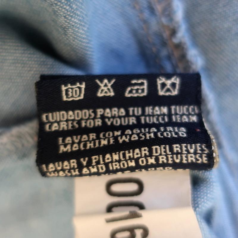 Tucci Jeans Denim Shirt Blue Cotton Size Small Long Sleeve Top available at CelebrityOwned.com img_10