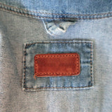 Tucci Jeans Denim Shirt Blue Cotton Size Small Long Sleeve Top available at CelebrityOwned.com img_7