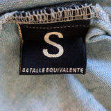 Tucci Jeans Denim Shirt Blue Cotton Size Small Long Sleeve Top available at CelebrityOwned.com img_8