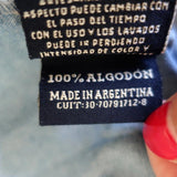 Tucci Jeans Denim Shirt Blue Cotton Size Small Long Sleeve Top available at CelebrityOwned.com img_9