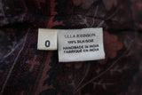 Ulla Johnson Blouse Bea Black/Red Floral Print Silk Size 0 Peasant Top available at CelebrityOwned.com img_7