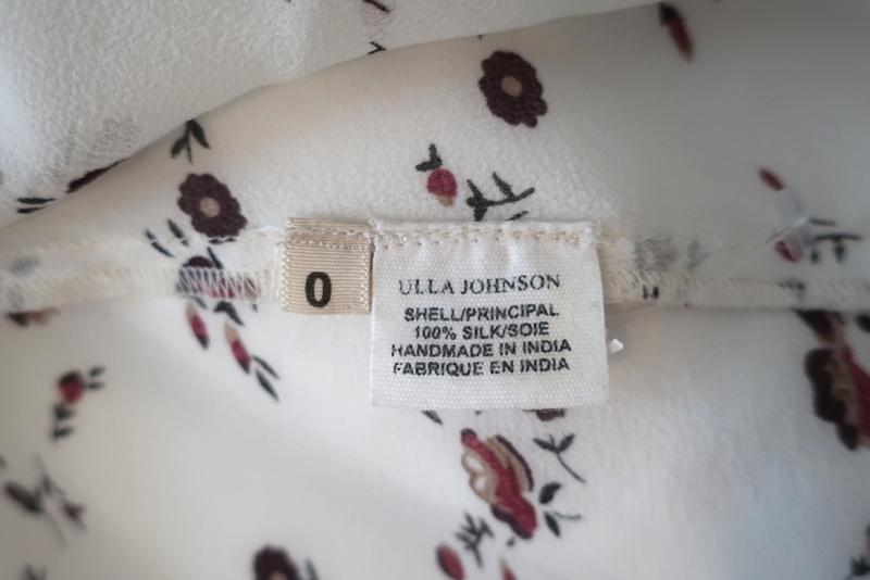 Ulla Johnson Blouse Lida White Embroidered Floral Print Silk Size 0 Peasant Top available at CelebrityOwned.com img_10