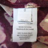 Ulla Johnson Blouse Nailah Bordeaux Lurex Printed Silk Size 0 Long Sleeve Top available at CelebrityOwned.com img_7