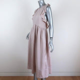 Ulla Johnson Dress Cecily Lavender Linen-Blend Size 6 Crisscross-Back Midi NEW available at CelebrityOwned.com img_2