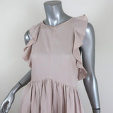 Ulla Johnson Dress Cecily Lavender Linen-Blend Size 6 Crisscross-Back Midi NEW available at CelebrityOwned.com img_3