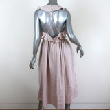 Ulla Johnson Dress Cecily Lavender Linen-Blend Size 6 Crisscross-Back Midi NEW available at CelebrityOwned.com img_5