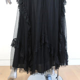 Ulla Johnson Maxi Dress Florence Black Ruffled Swiss Dot Embroidered Lace Size 2 available at CelebrityOwned.com img_7
