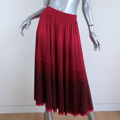 Ulla Johnson Midi Skirt Billie Fuchsia Metallic Gradient Knit Size Small NEW available at CelebrityOwned.com img_1