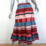 Ulla Johnson Midi Skirt Simi Ruffled Printed Cotton Size 8 available at CelebrityOwned.com img_4