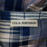 Ulla Johnson Tie-Front Mini Dress Theo Navy/White Plaid Size 0 available at CelebrityOwned.com img_6