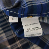 Ulla Johnson Tie-Front Mini Dress Theo Navy/White Plaid Size 0 available at CelebrityOwned.com img_7