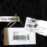 Ulla Johnson Top Ariel Black Embroidered Cotton-Linen Size 6 Cap Sleeve NEW available at CelebrityOwned.com img_6