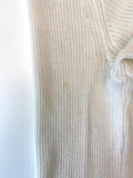 Ulla Johnson Top Maritza Cream Fine Ribbed Cotton Size Medium Ruffled Pullover available at CelebrityOwned.com img_8