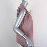 Ulla Johnson Top Ren Mauve Ruched Satin Size 2 Sleeveless Blouse available at CelebrityOwned.com img_6