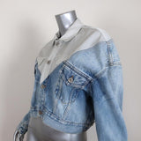 Unravel Project Hybrid Chopped Denim Jacket Light Blue Size 36 available at CelebrityOwned.com img_3