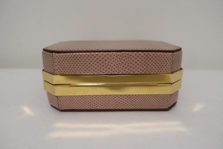 VBH Jazz Octagonal Evening Bag Light Pink Karung Snakeskin available at CelebrityOwned.com img_5