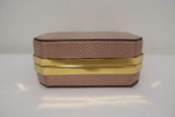VBH Jazz Octagonal Evening Bag Light Pink Karung Snakeskin available at CelebrityOwned.com img_5