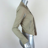 VEDA Boss Suede Jacket Light Beige Size Petite available at CelebrityOwned.com img_5