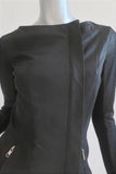 VEDA Leather Jacket Black Size Small Asymmetrical Zip Moto Jacket available at CelebrityOwned.com img_2