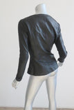 VEDA Leather Jacket Black Size Small Asymmetrical Zip Moto Jacket available at CelebrityOwned.com img_4