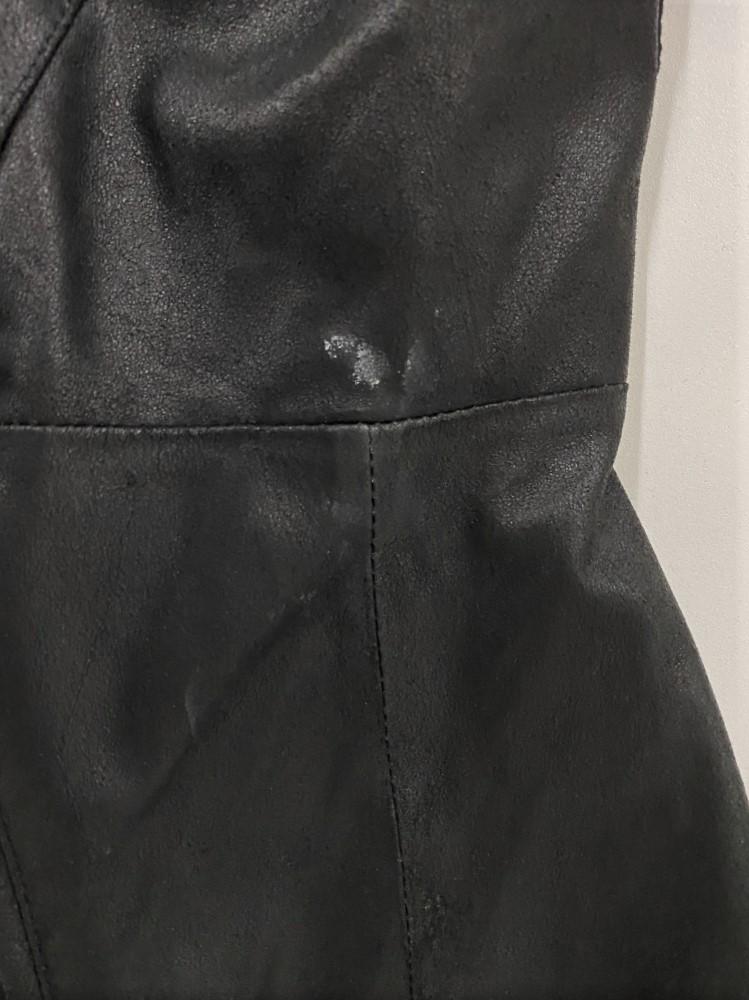 VEDA Leather Jacket Black Size Small Asymmetrical Zip Moto Jacket available at CelebrityOwned.com img_5
