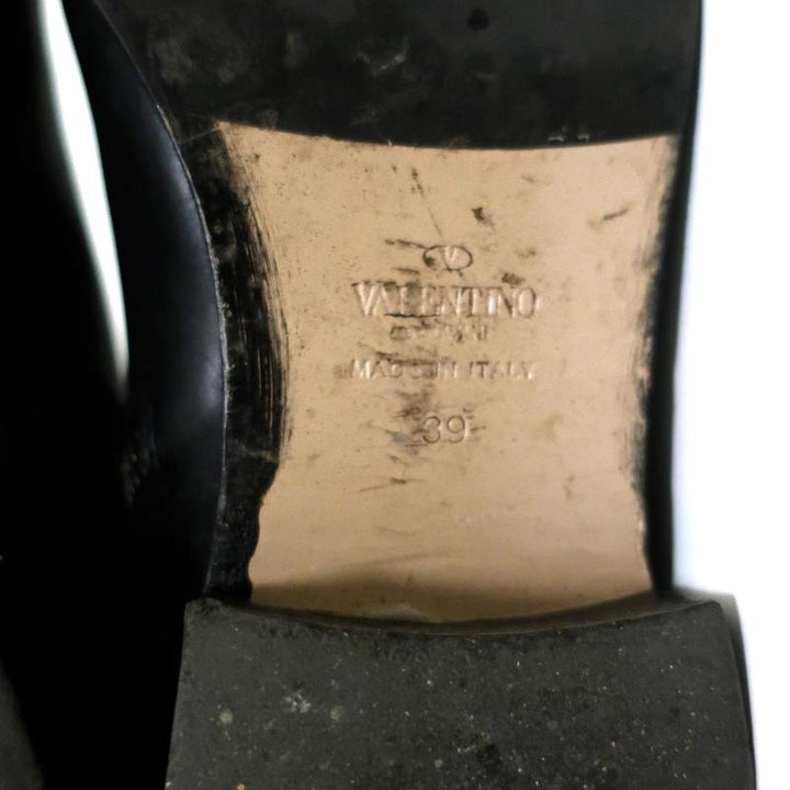 Valentino Ascot Ribbon Lace-Up Riding Boots Black Leather Size 39 Knee High Flat available at CelebrityOwned.com img_12