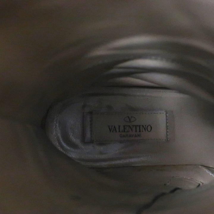 Valentino Ascot Ribbon Lace-Up Riding Boots Black Leather Size 39 Knee High Flat available at CelebrityOwned.com img_9