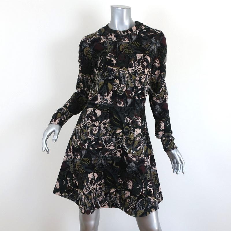 Valentino Dress Butterfly Jacquard Knit Size Medium Long Sleeve Mini Celebrity Owned Valentino Dress Butterfly Jacquard Knit Size Medium Long Sleeve Mini Celebrity Owned