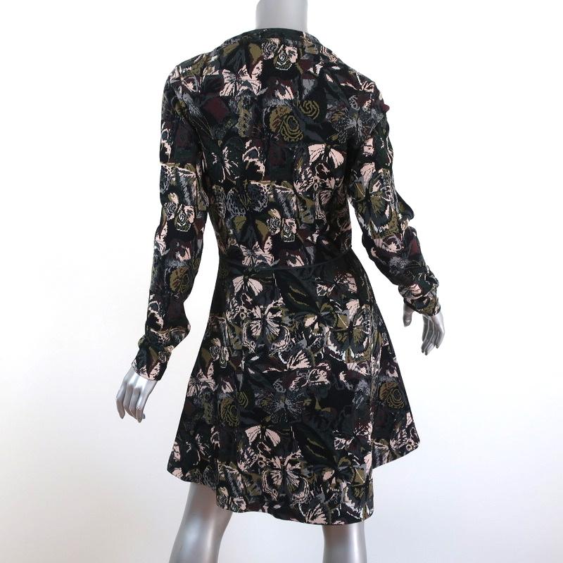 Valentino Dress Butterfly Jacquard Knit Size Medium Long Sleeve Mini available at CelebrityOwned.com img_5
