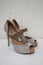 Valentino Microstud Mary Jane Pumps Crystal-Embellished Nude Leather Size 35.5