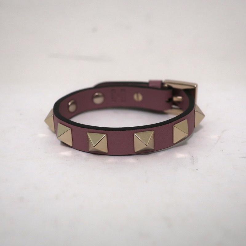 Valentino Rockstud Bracelet Poudre Pink Leather NEW available at CelebrityOwned.com img_4