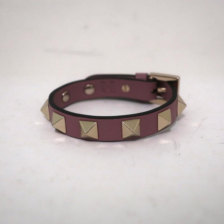 Valentino Rockstud Bracelet Poudre Pink Leather NEW available at CelebrityOwned.com img_4